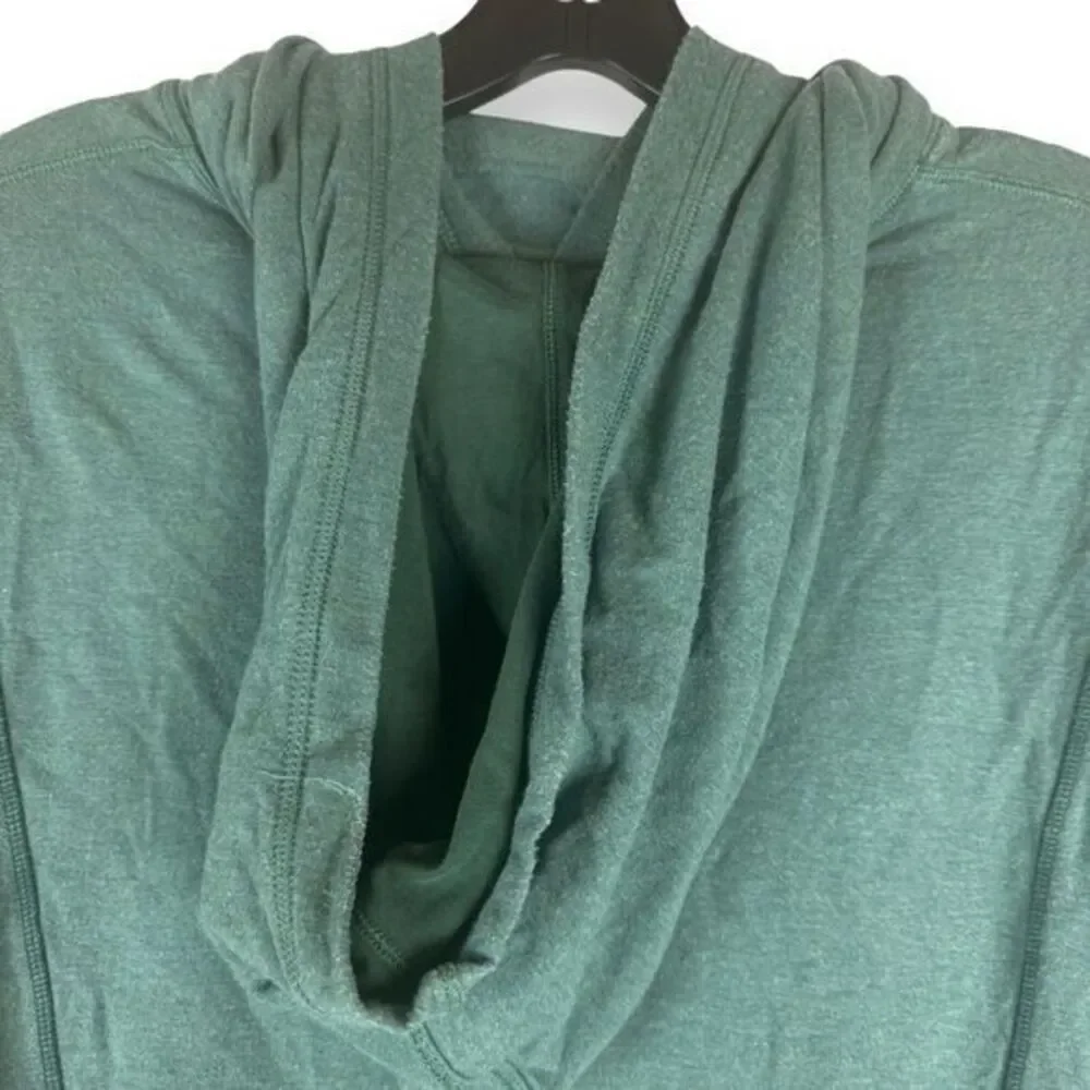 Lululemon Short‎ Sleeve Serenity Hoodie Top Forest Green Womens Size Lounge Gym